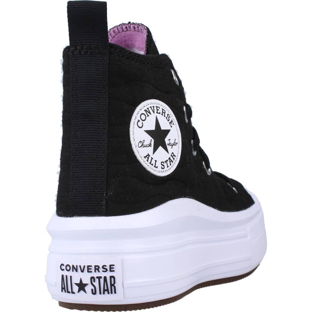 CONVERSE MOVE PLATFORM QUILTED JACQUARD en color NEGRO  (3)