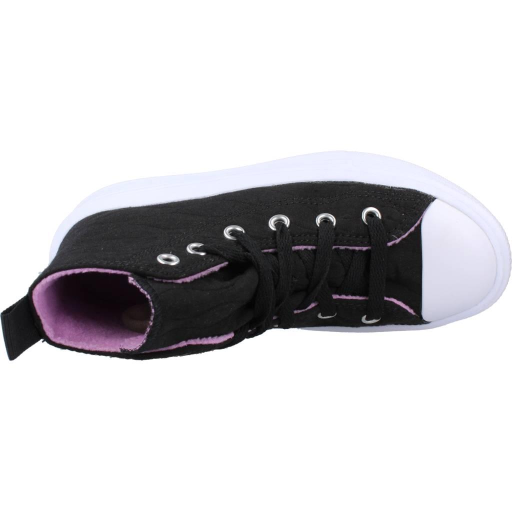 CONVERSE MOVE PLATFORM QUILTED JACQUARD en color NEGRO  (7)