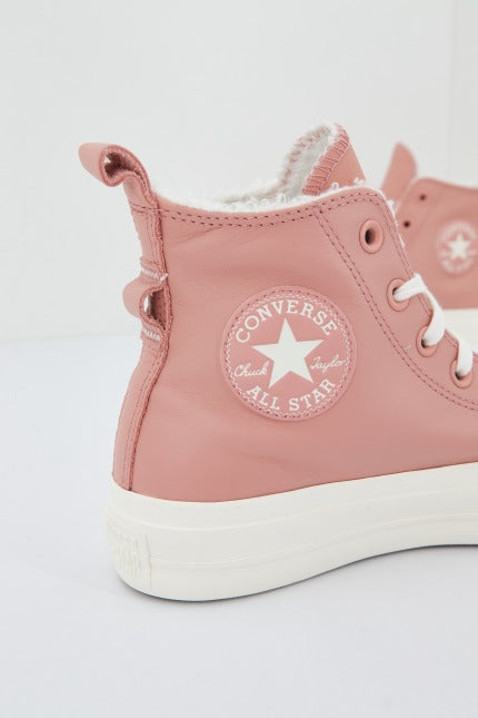 CONVERSE LIFT PLATFORM LINED LEATHER en color ROSA  (2)