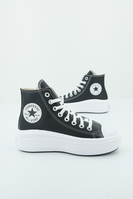 CONVERSE CHUCK TAYLOR ALL STAR MOVE PLATFORM FOUNDATIONAL LEATHER en color NEGRO  (1)