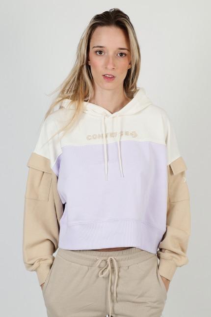 CONVERSE FASHION CROP HOODIE en color VIOLETA  (1)