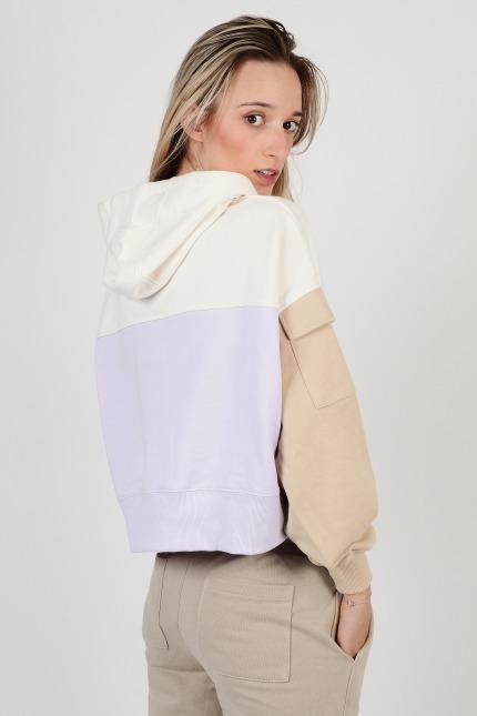 CONVERSE FASHION CROP HOODIE en color VIOLETA  (3)