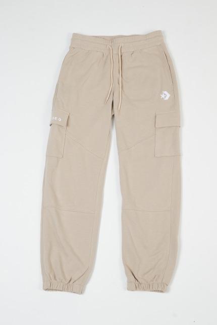 CONVERSE FASHION KNIT CARGO JOGGER en color MARRON CLARO  (2)