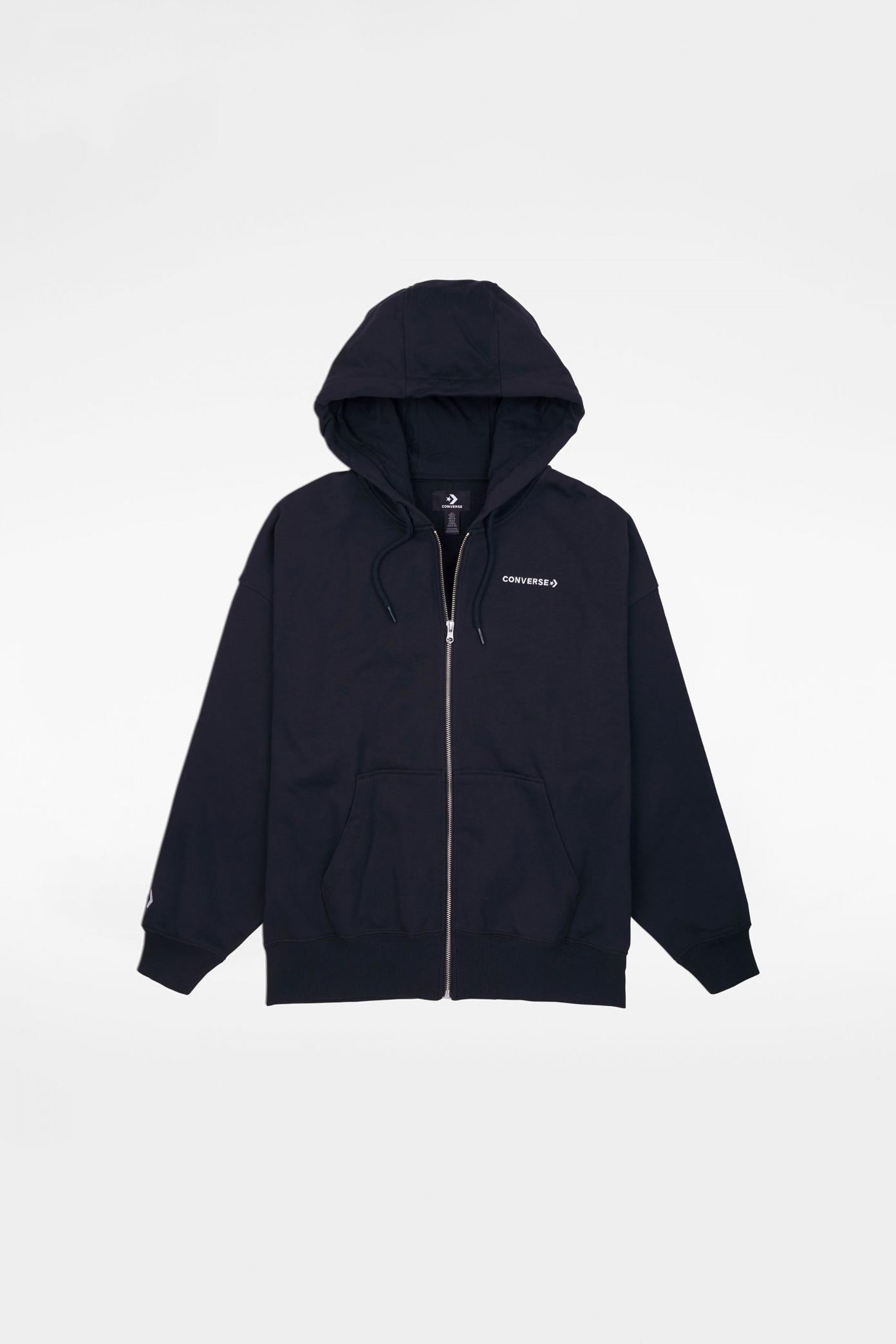 CONVERSE OVERSIZED FULL-ZIP HOODIE en color NEGRO  (2)