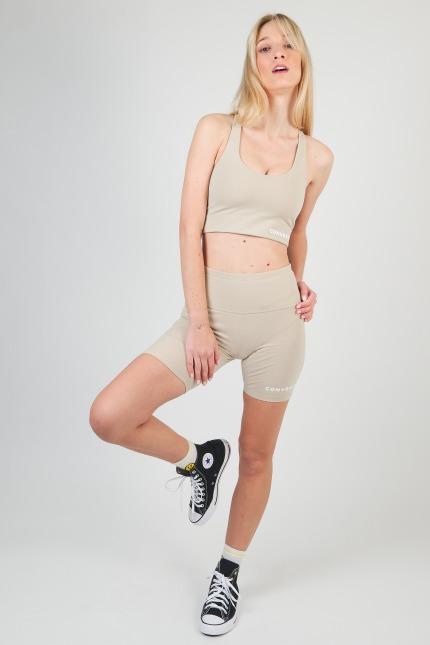 CONVERSE WORDMARK BIKE SHORT en color BEIS  (3)
