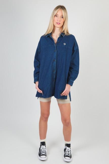 CONVERSE UTILITY WOVEN SHIRT en color AZUL  (3)