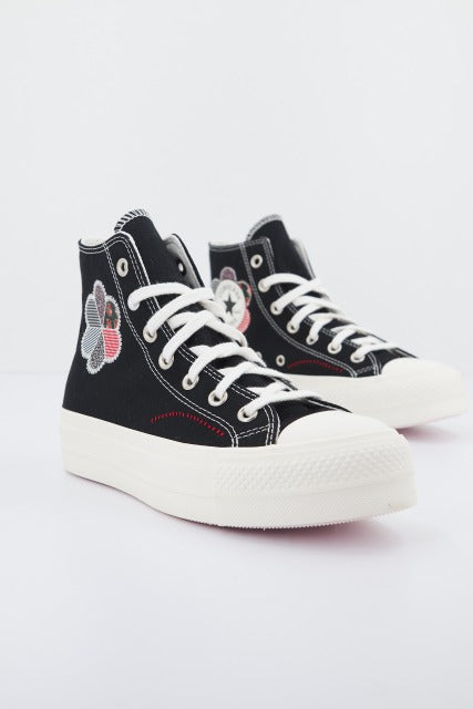 CONVERSE CHUCK TAYLOR ALL STAR LIFT PLATFORM CRAFTED PATCHWORK en color NEGRO  (2)