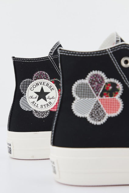 CONVERSE CHUCK TAYLOR ALL STAR LIFT PLATFORM CRAFTED PATCHWORK en color NEGRO  (3)