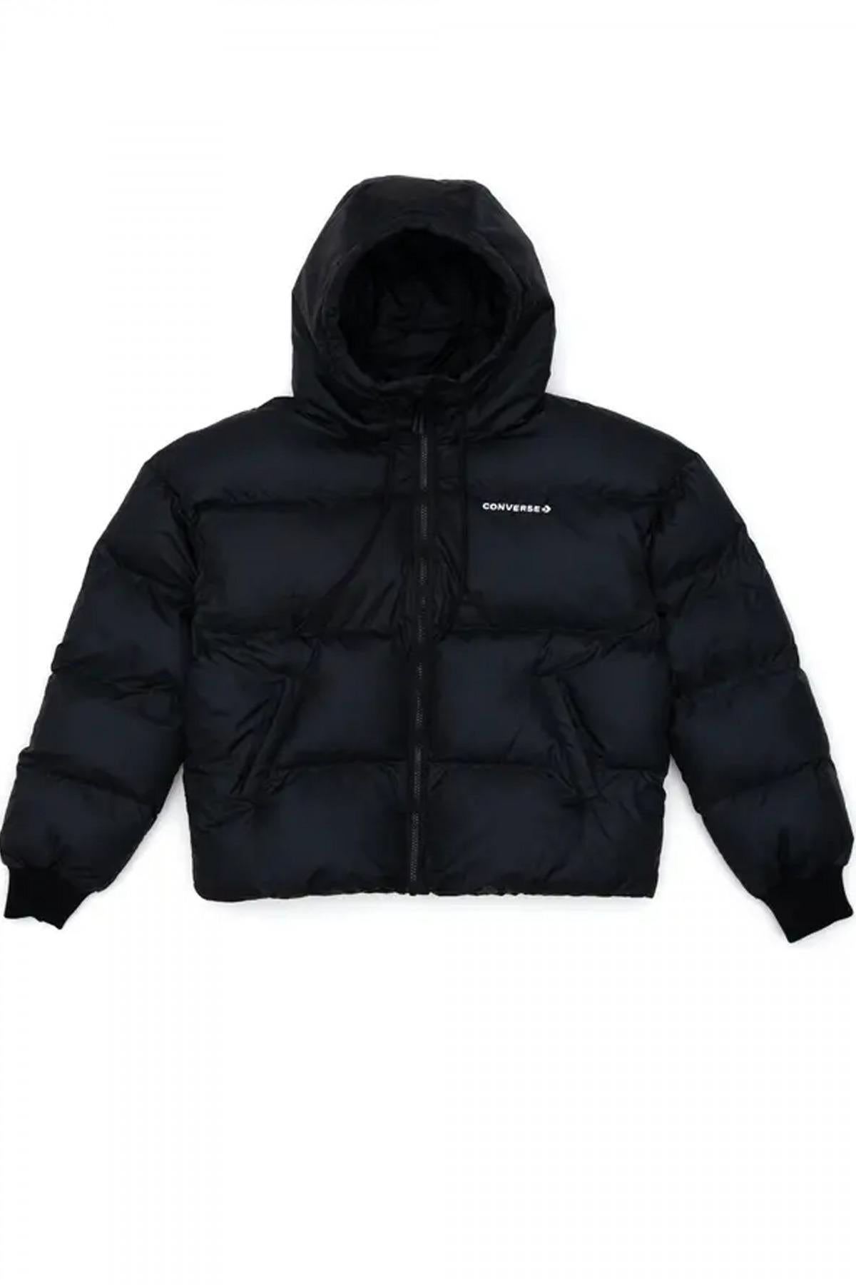 CONVERSE SYNTHETIC SHORT PUFFER JACKET en color NEGRO  (2)