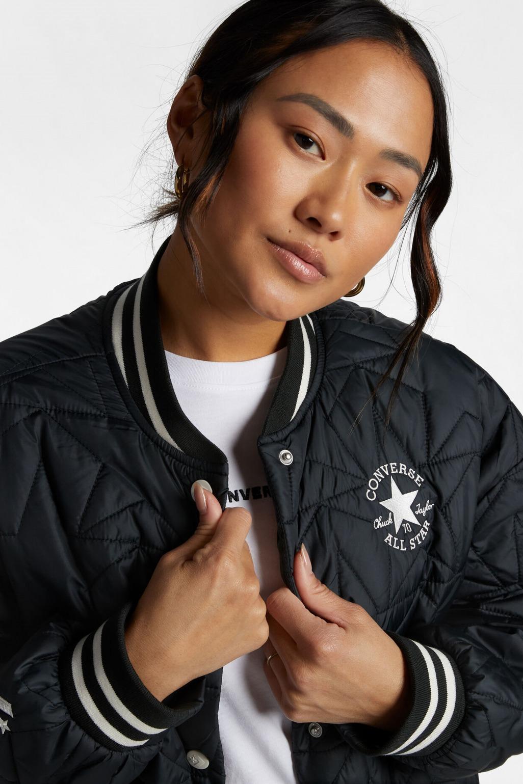 CONVERSE PADDED BASEBALL JACKET en color NEGRO  (3)