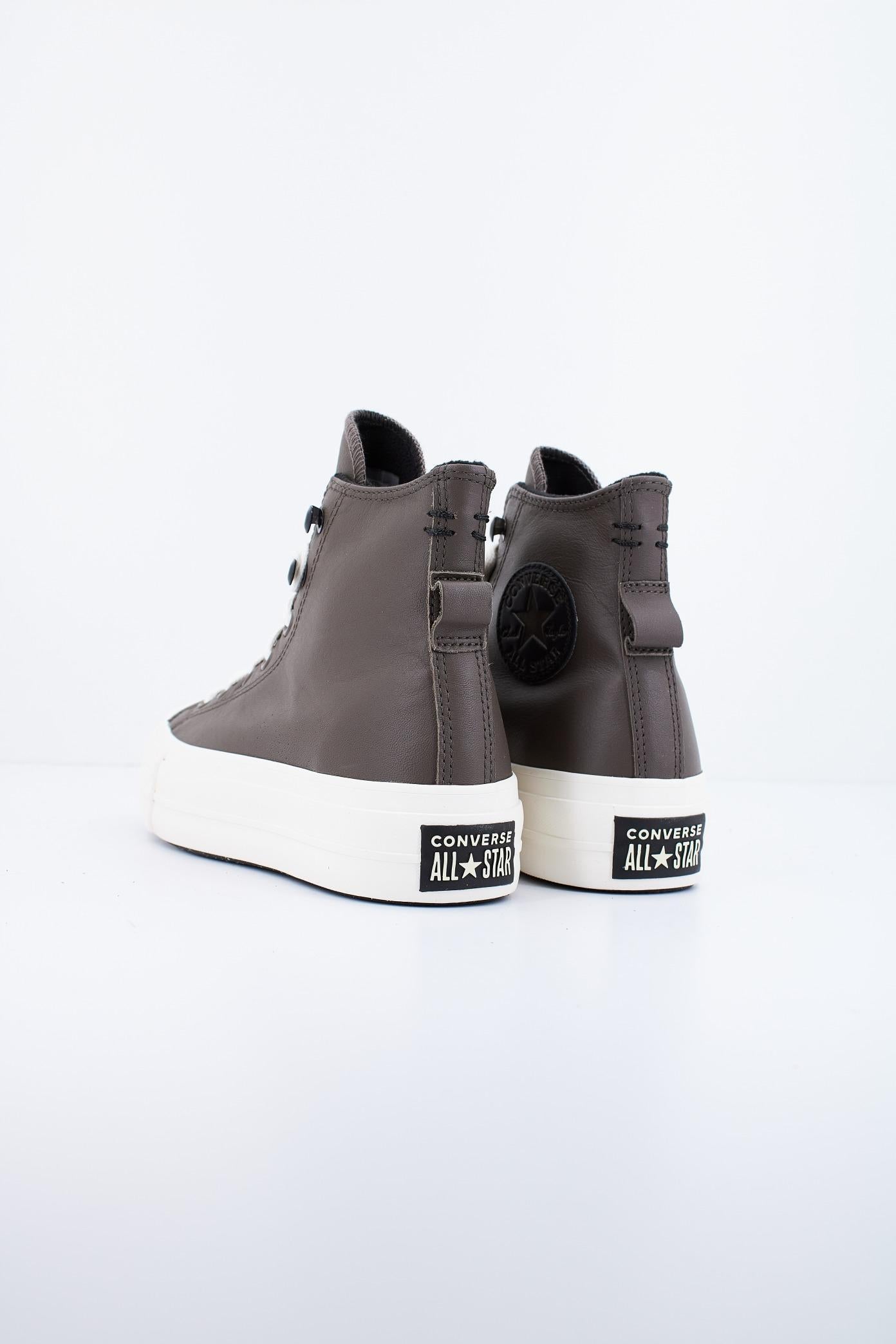 CONVERSE CHUCK TAYLOR ALL STAR LIFT PLATFORM FLEECE-LINED LEATHER en color MARRON  (3)