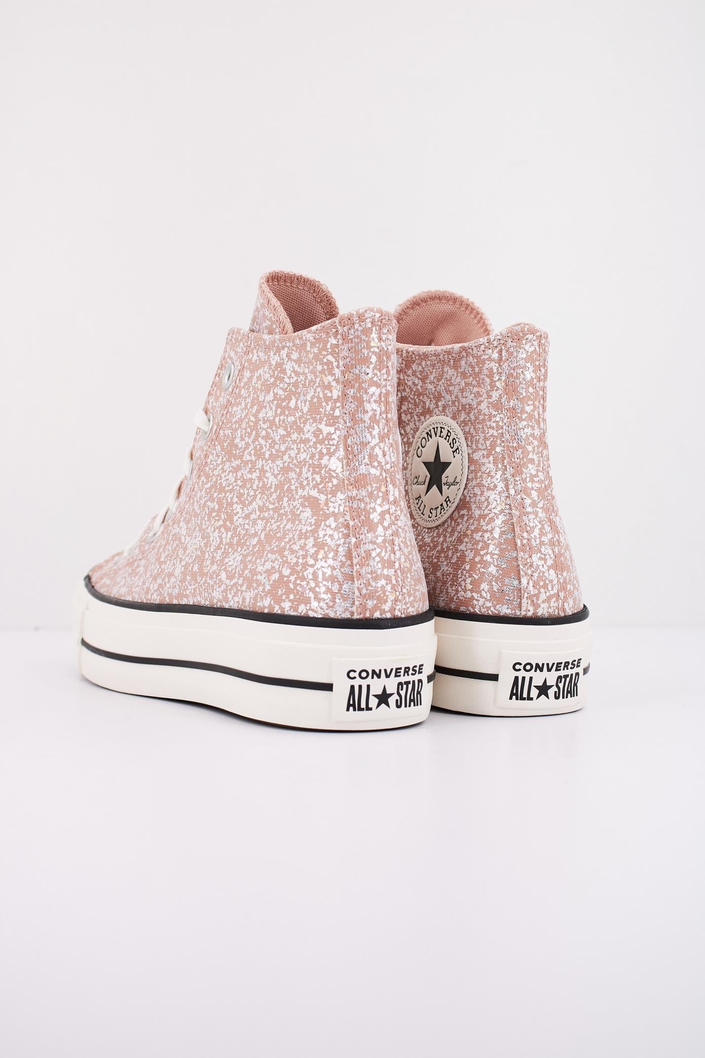 CONVERSE CHUCK TAYLOR ALL STAR LIFT PLATFORM GLITTER en color MARRON  (4)