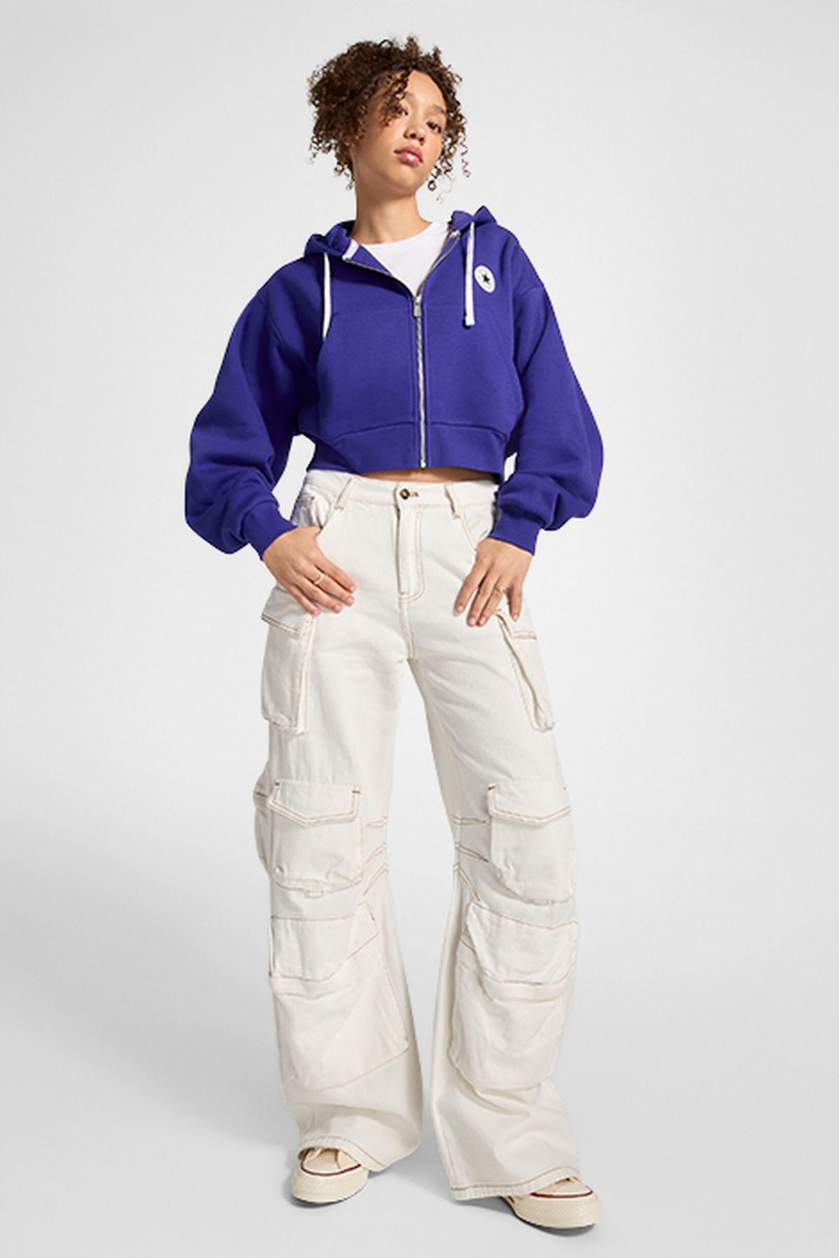 CONVERSE RETRO FULL-ZIP HOODIE en color VIOLETA  (4)