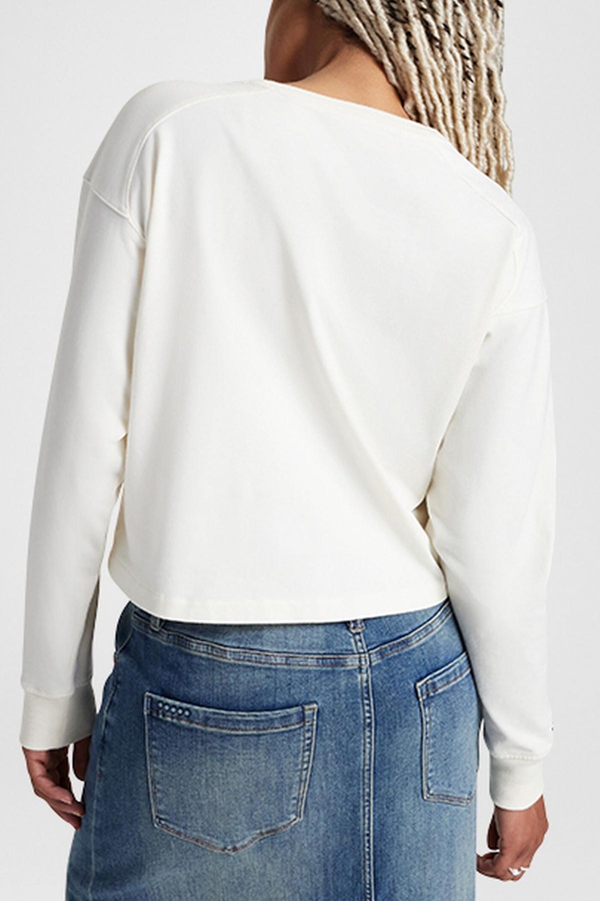 CONVERSE BOXY LONG-SLEEVE T-SHIRT en color BLANCO  (2)