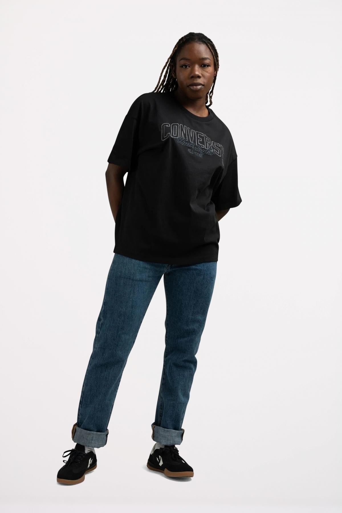 CONVERSE RETRO T SHIRT en color NEGRO  (4)