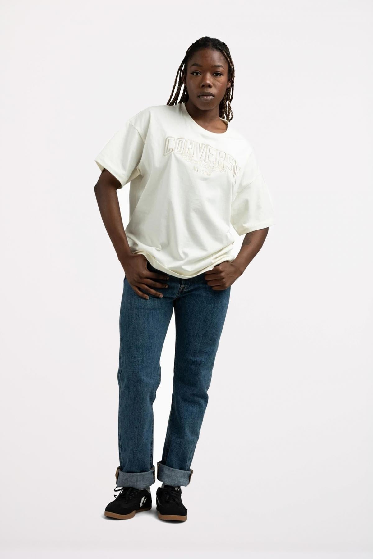 CONVERSE RETRO T SHIRT en color BLANCO  (4)