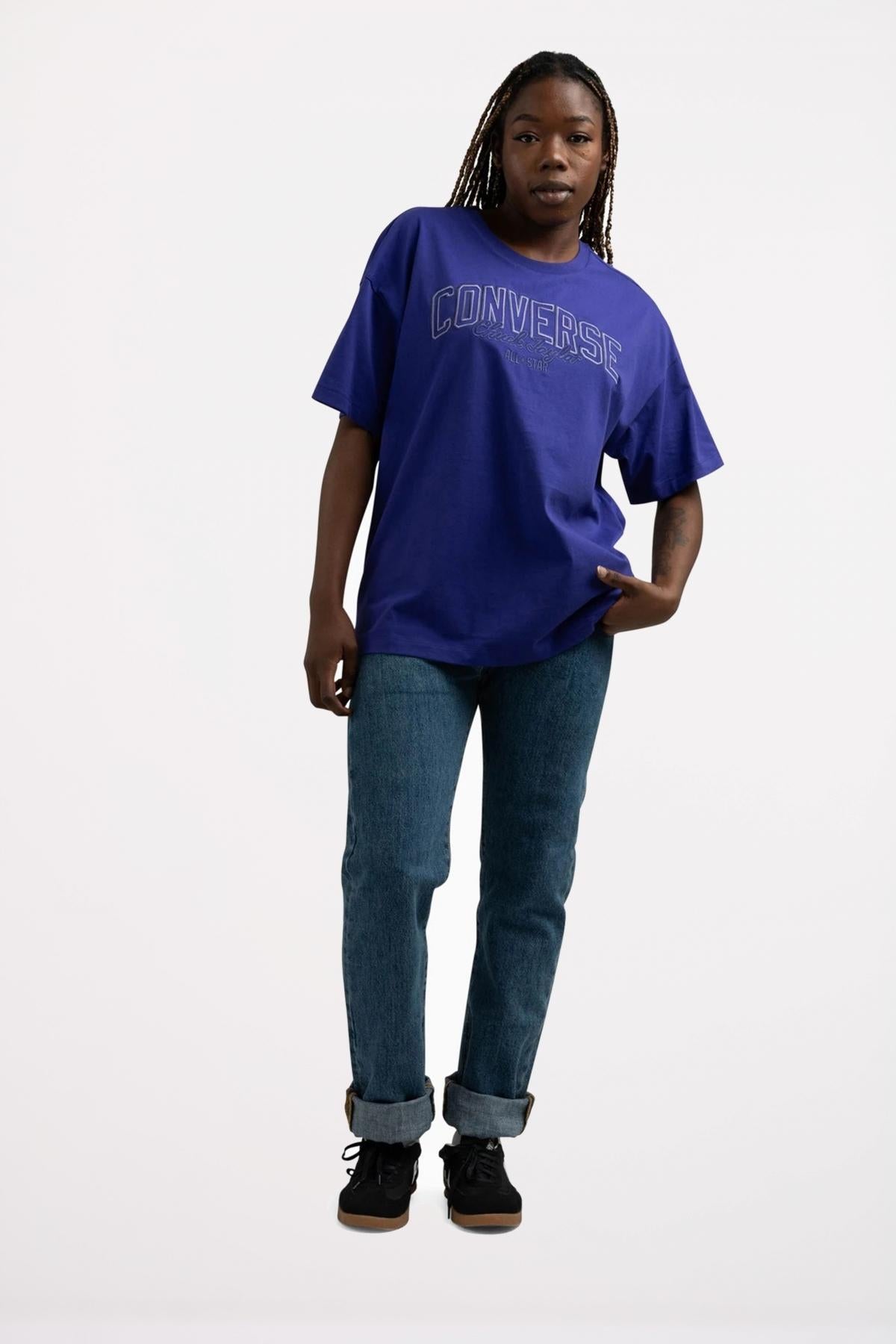 CONVERSE RETRO T SHIRT en color VIOLETA  (4)