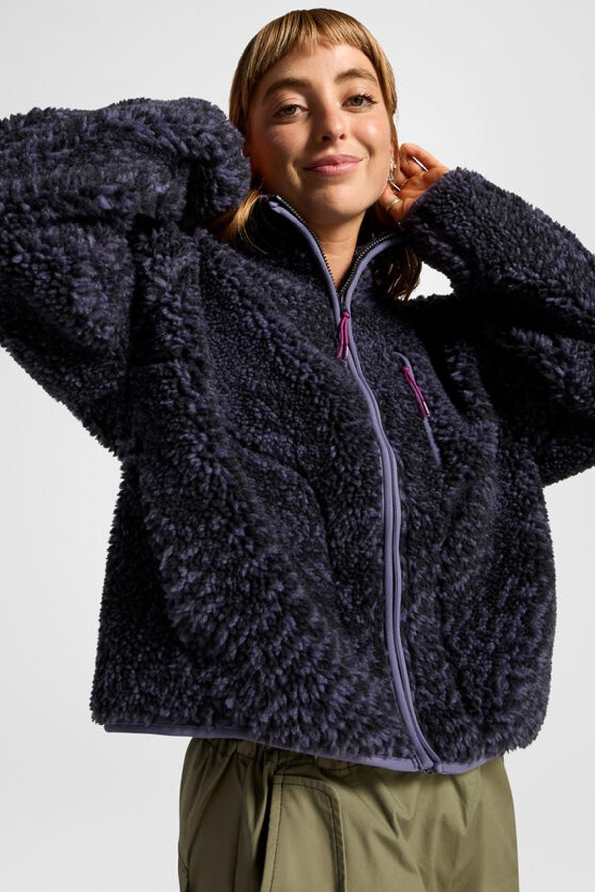 CONVERSE PRINTED SHERPA FULL-ZIP J en color VIOLETA  (1)