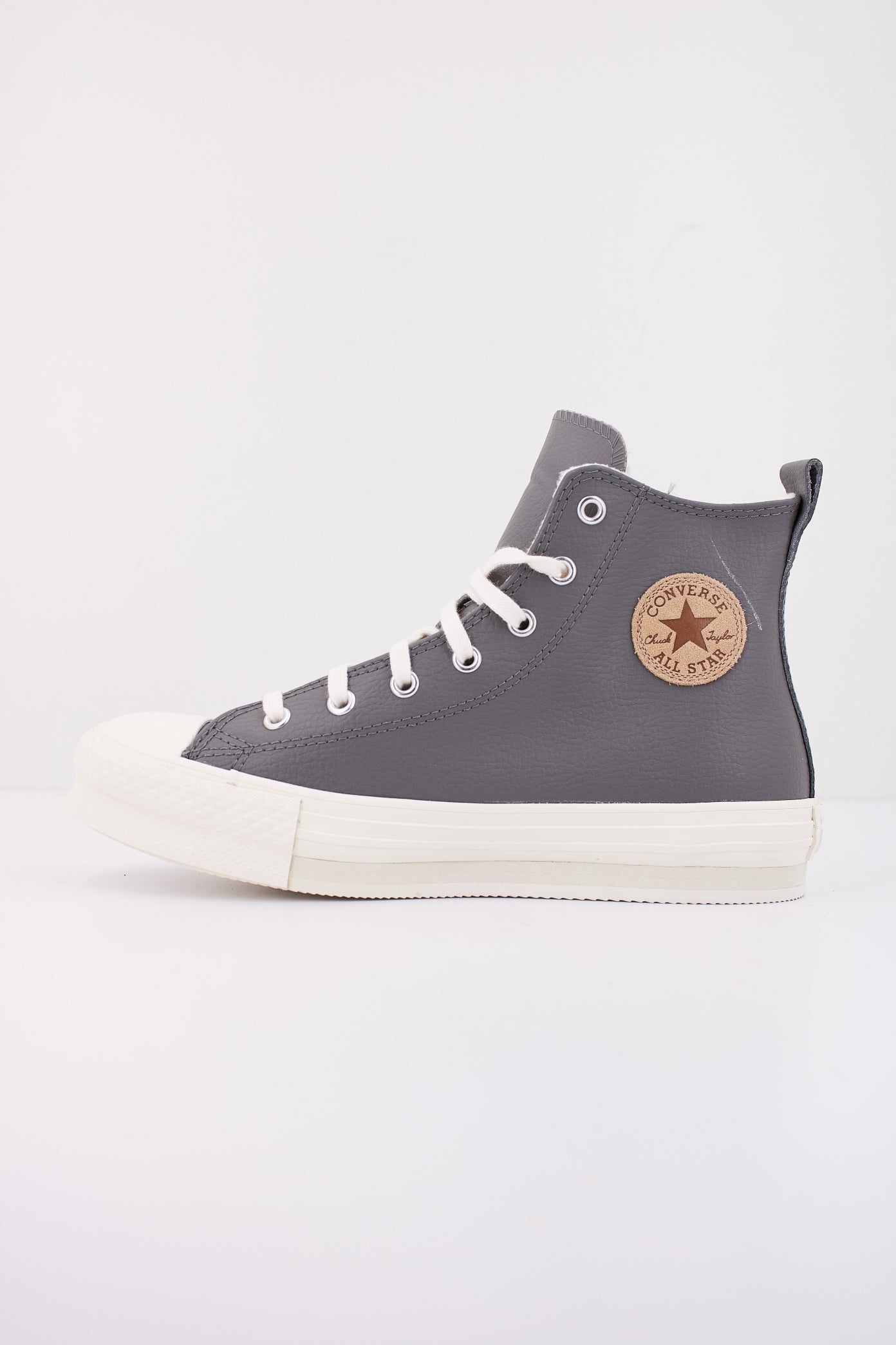 CONVERSE CHUCK TAYLOR ALL STAR EVA LIFT LEATHER en color GRIS  (1)