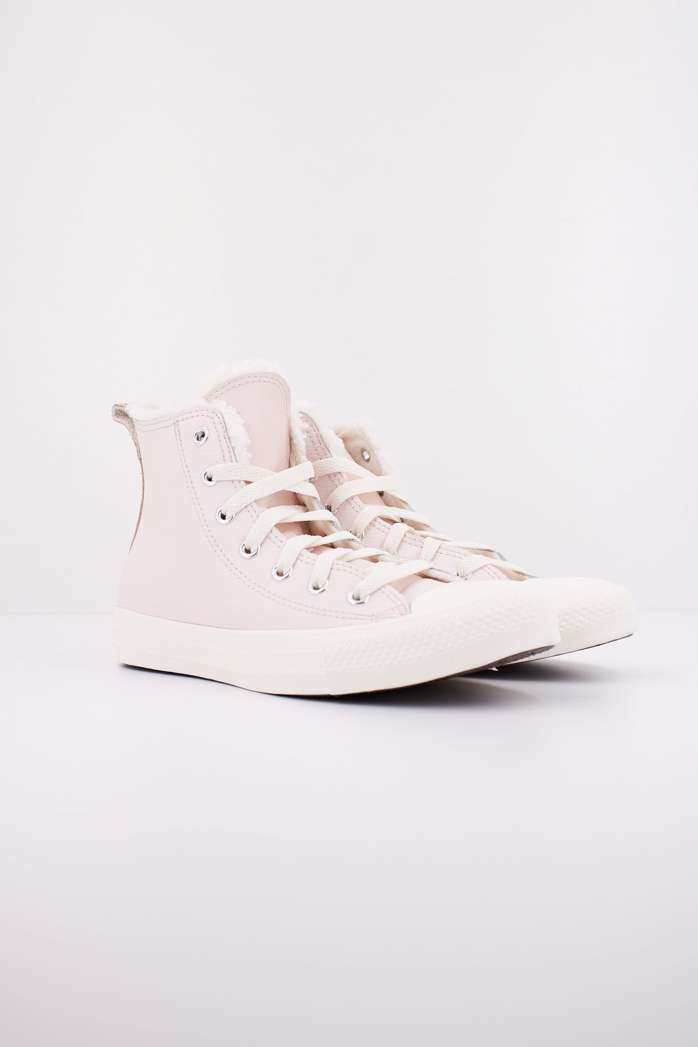 CONVERSE  CHUCK TAYLOR ALL STAR LEATHER&SHERPA en color ROSA  (2)