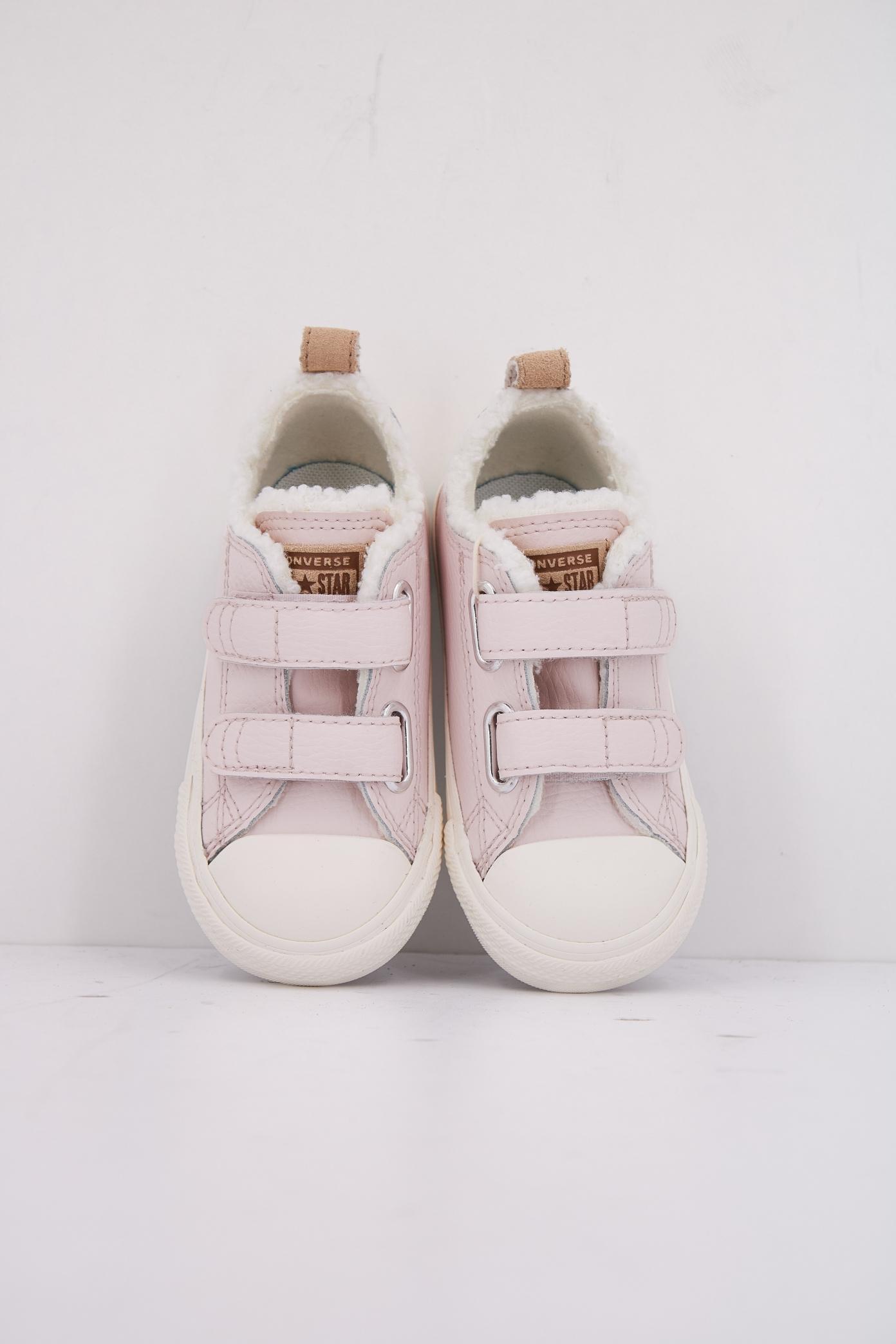 CONVERSE CHUCK TAYLOR ALL STAR LEASTHER & SHERPA EASY-ON en color ROSA  (3)