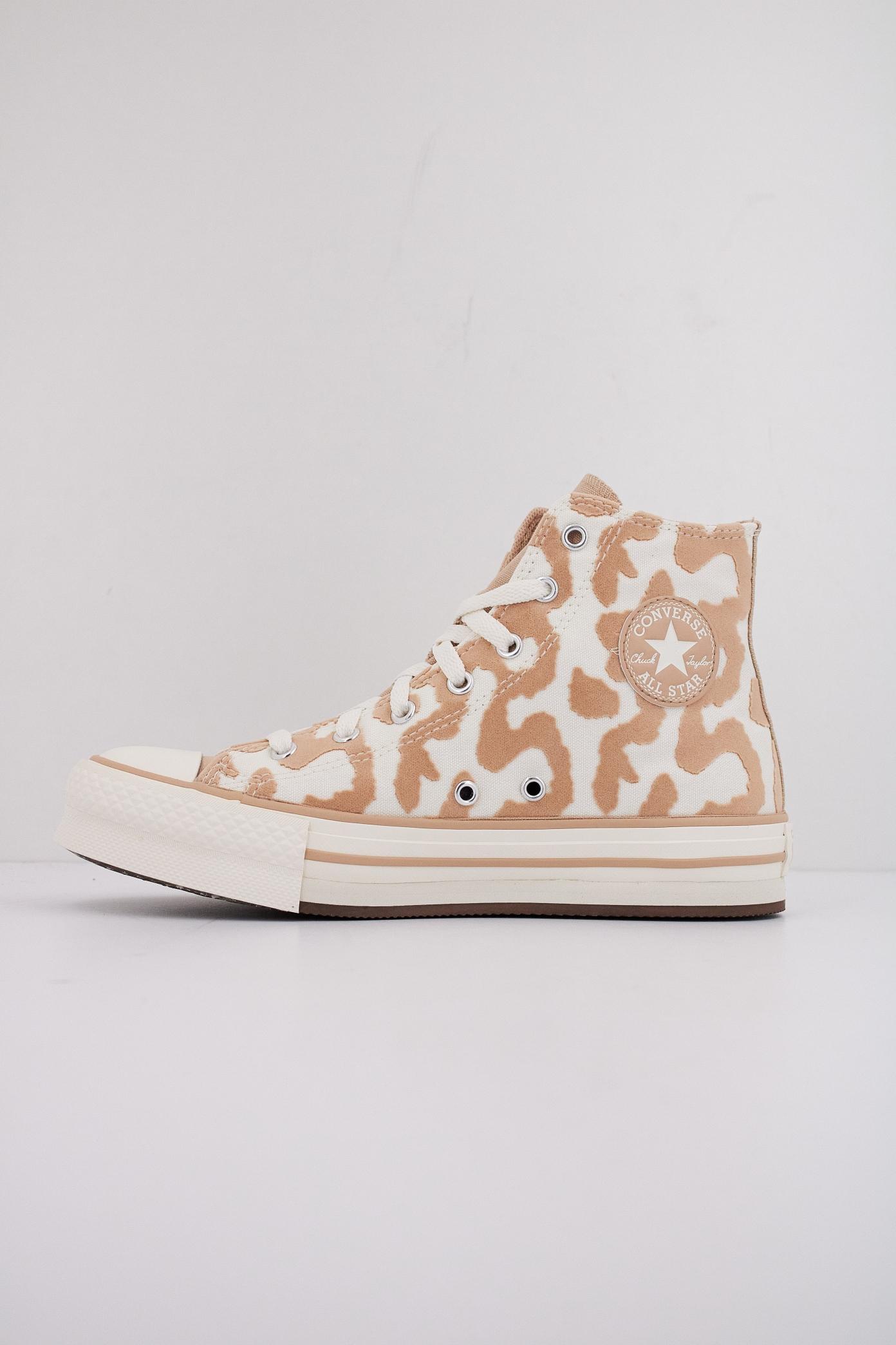 CONVERSE CHUCK TAYLOR ALL STAR EVA LIFT LEOPARD en color ROSA  (1)