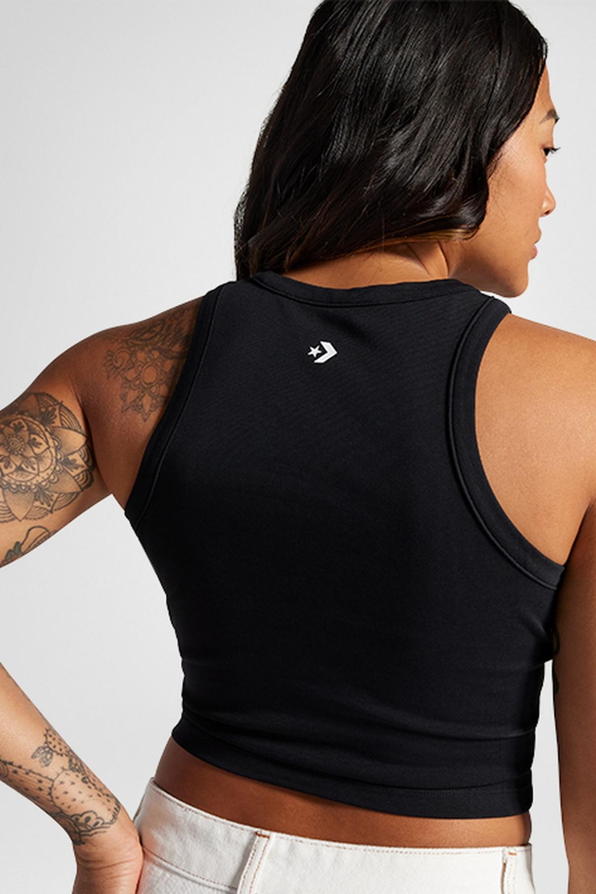 CONVERSE HIGH NECK KNIT TANK TOP en color NEGRO  (2)