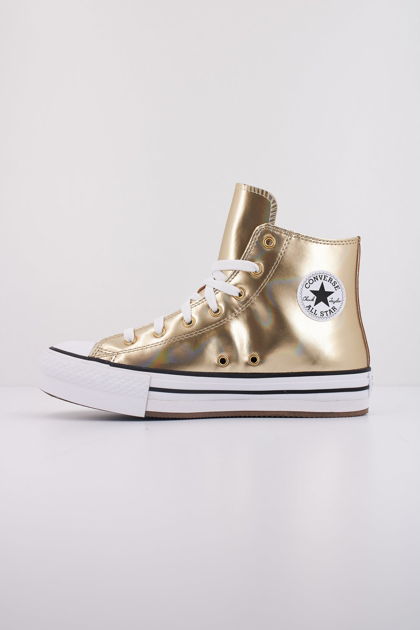 CONVERSE CHUCK TAYLOR ALL STAR EVA LIFT PLATFORM METALLIS en color ORO  (1)