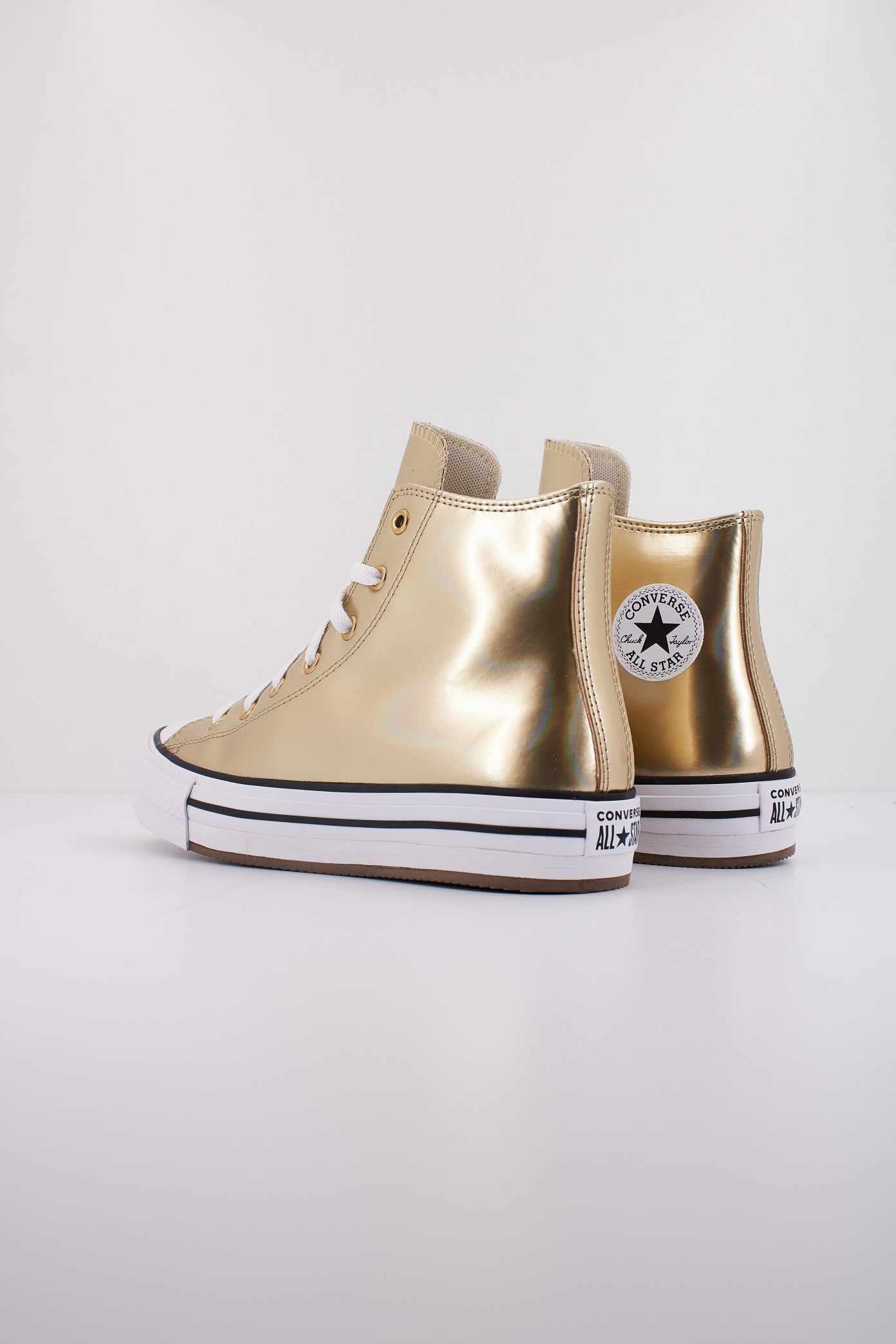 CONVERSE CHUCK TAYLOR ALL STAR EVA LIFT PLATFORM METALLIS en color ORO  (4)