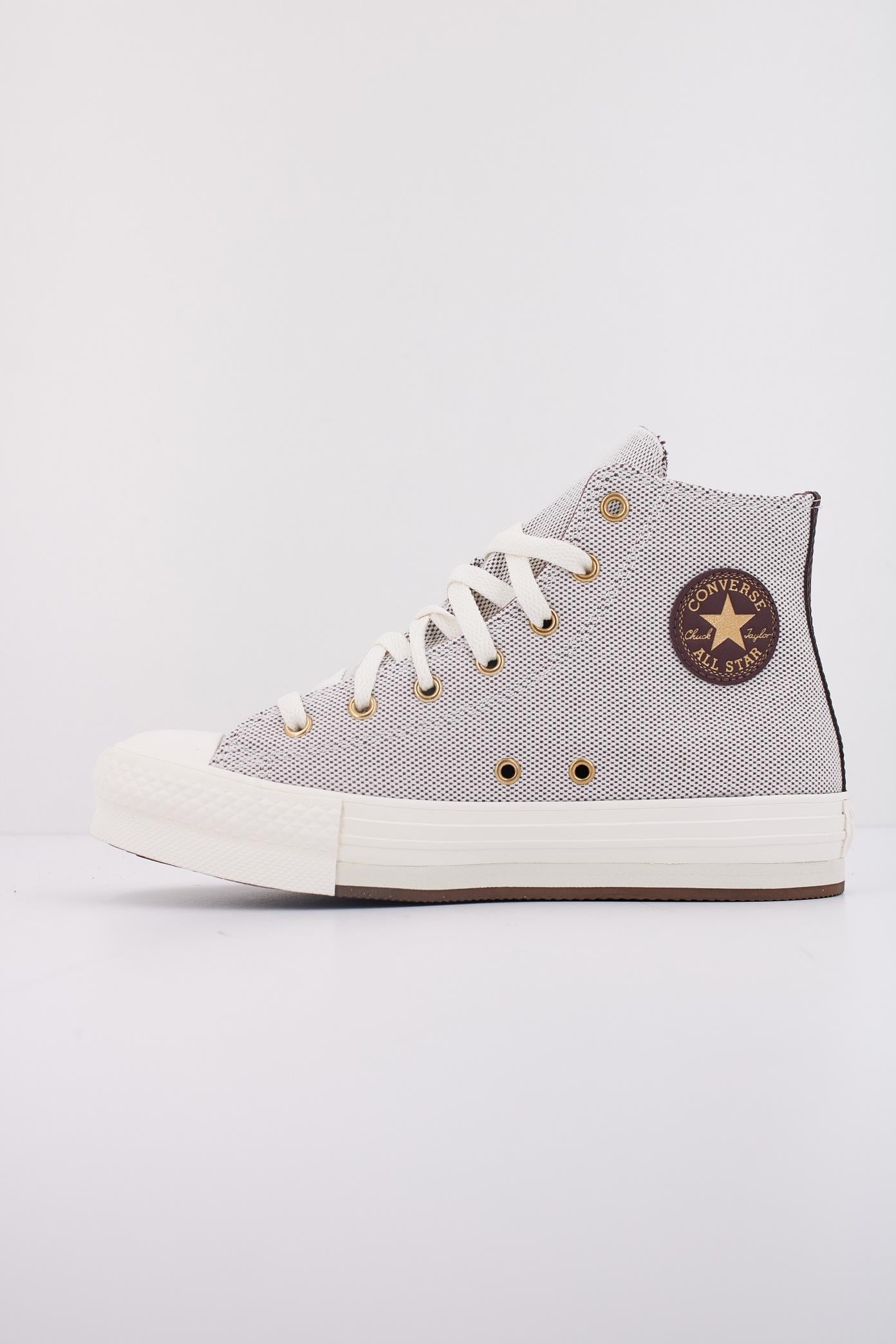 CONVERSE CHUCK TAYLOR ALL STAR EBA LIFT HI en color MARRON  (1)