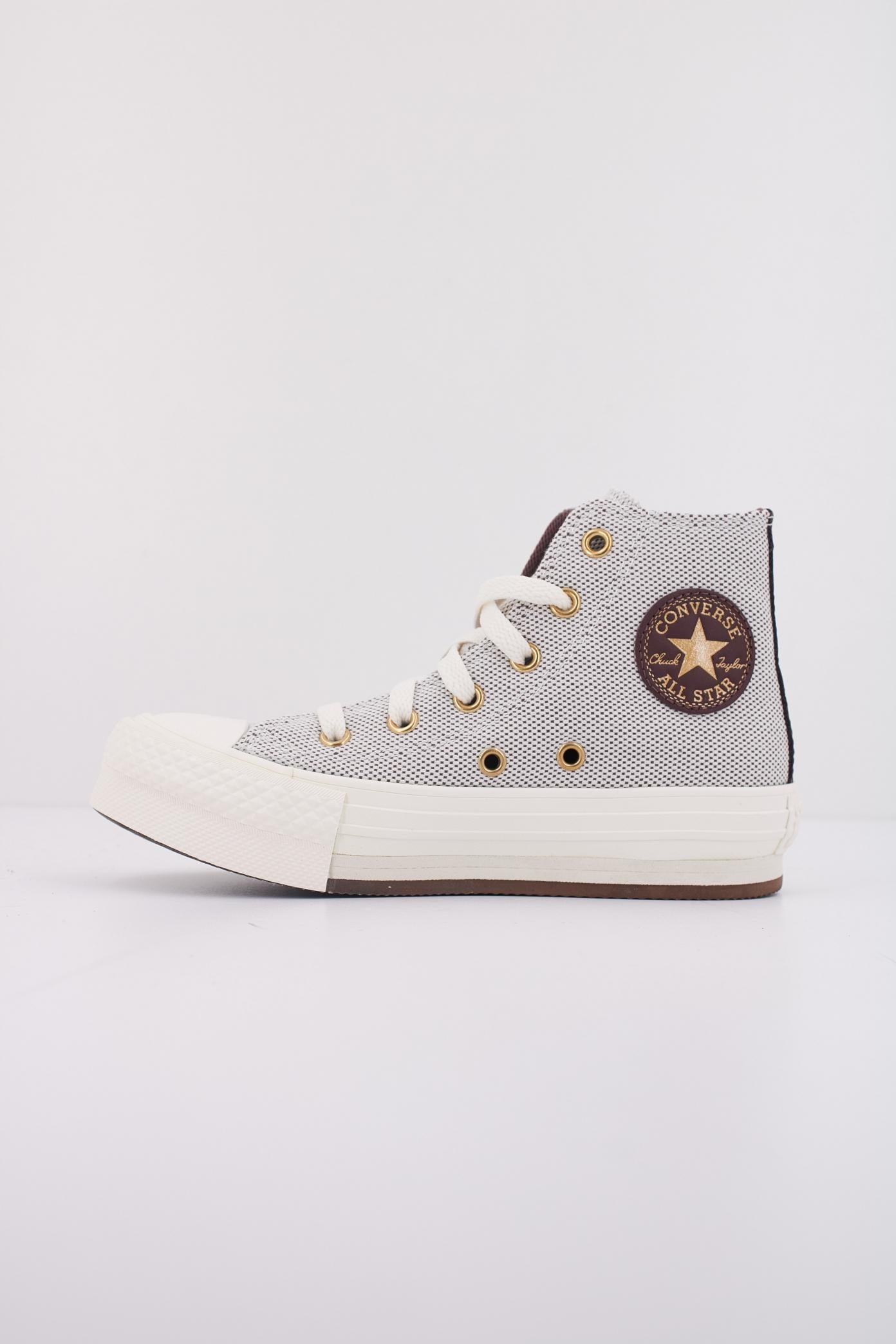 CONVERSE CHUCK TAYLOR ALL STAR EBA LIFT HI en color MARRON  (1)