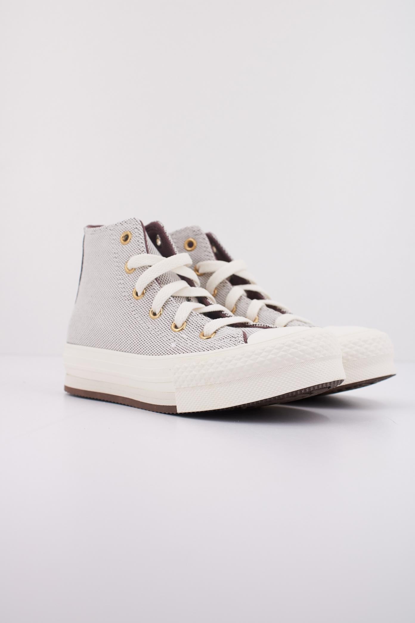 CONVERSE CHUCK TAYLOR ALL STAR EBA LIFT HI en color MARRON  (2)
