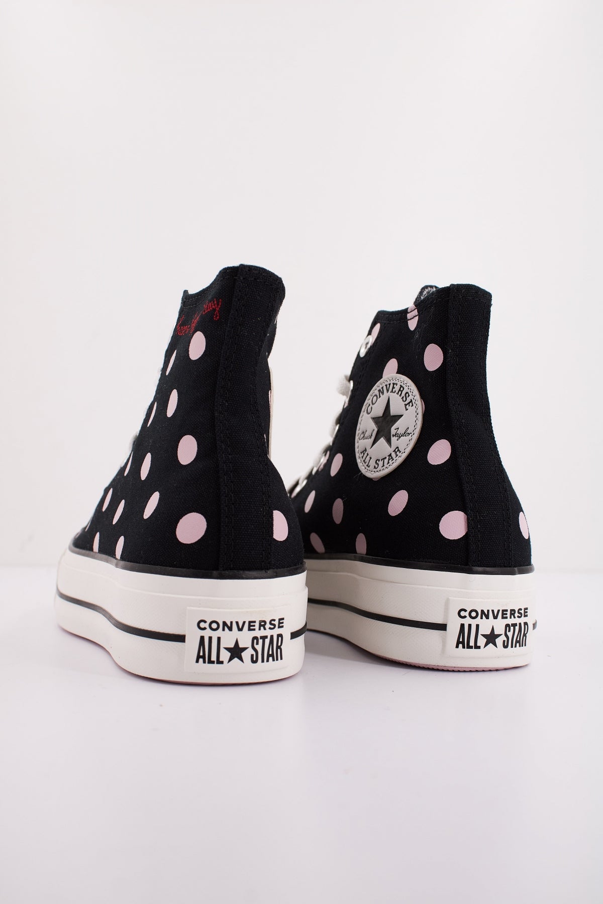 CONVERSE CHUCK TAYLOR ALL STAR LIFT PLATFORM POLKA DOTS en color NEGRO  (4)