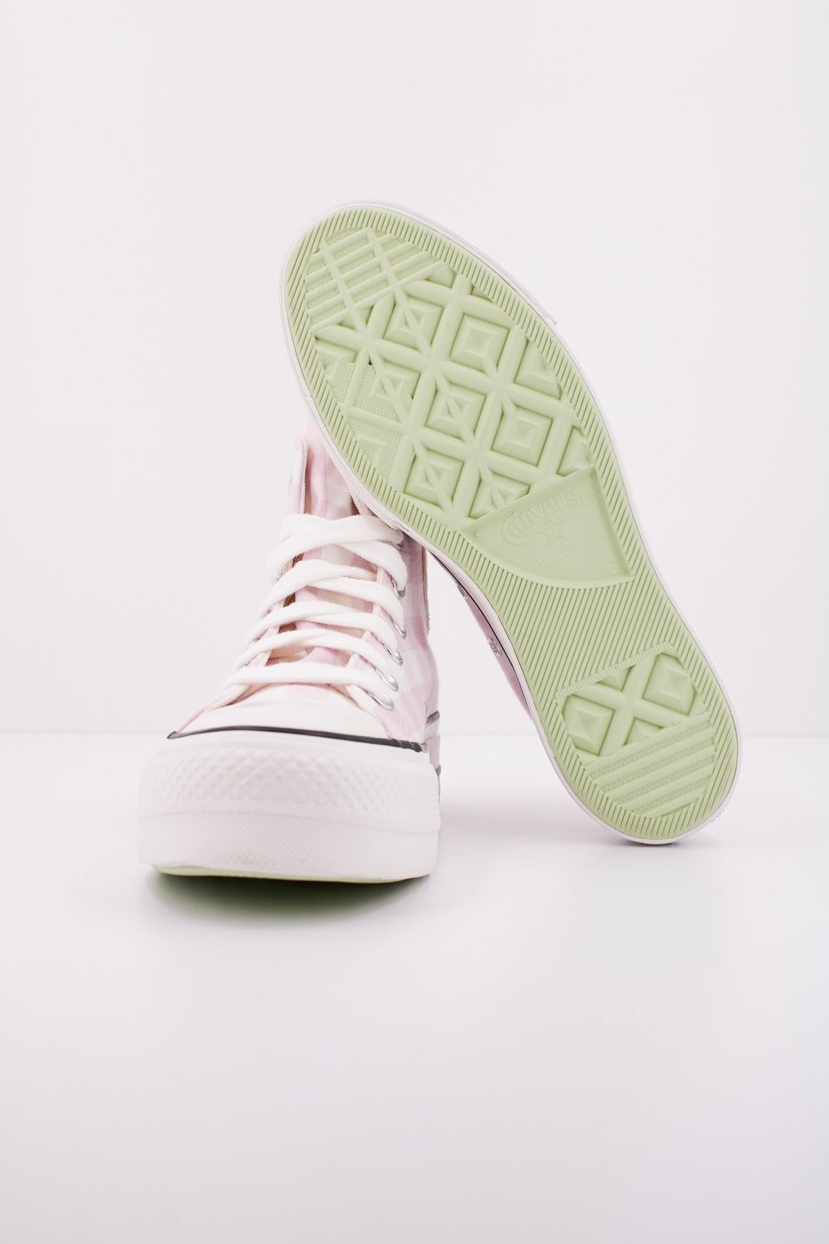 CONVERSE  CHUCK TAYLOR ALL STAR PLATFORM GINGHAM en color ROSA  (5)