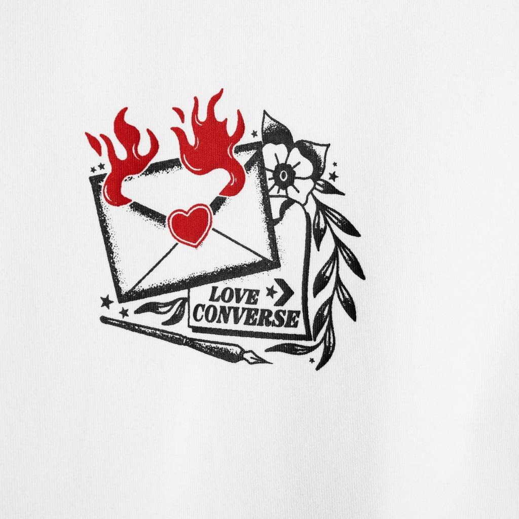 CONVERSE LOVE LETTER T-SHIRT en color BLANCO  (5)