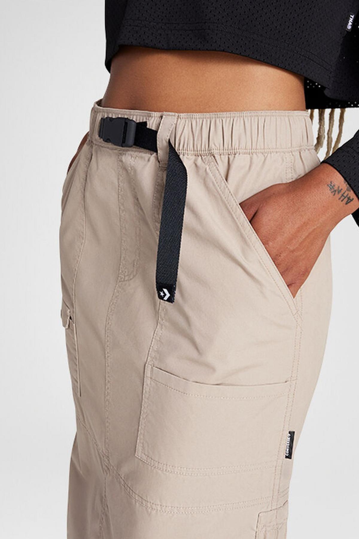CONVERSE LONG WOVEN CARGO SKIRT en color MARRON CLARO  (2)