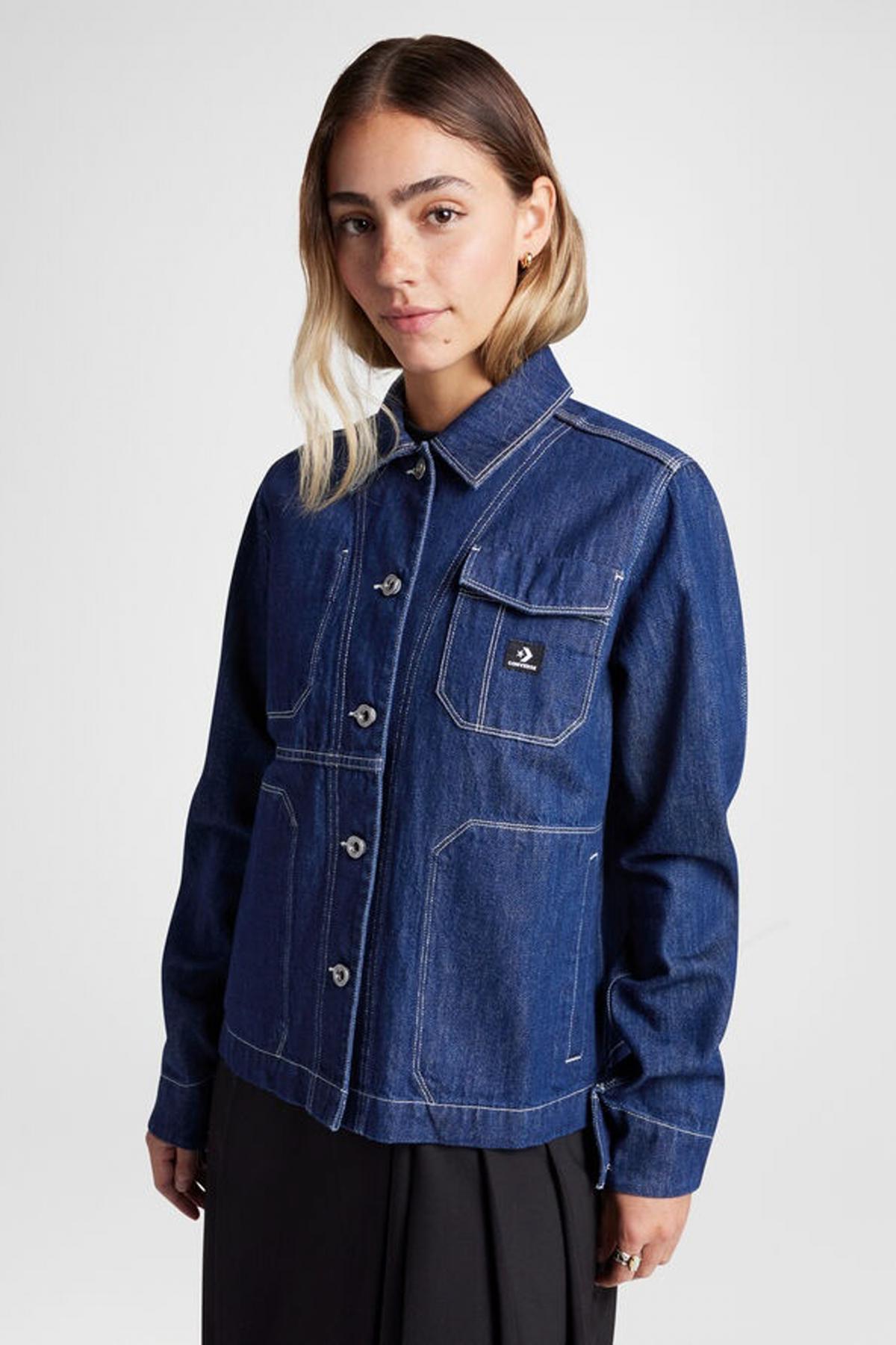 CONVERSE DENIM WORK COAT en color AZUL  (1)