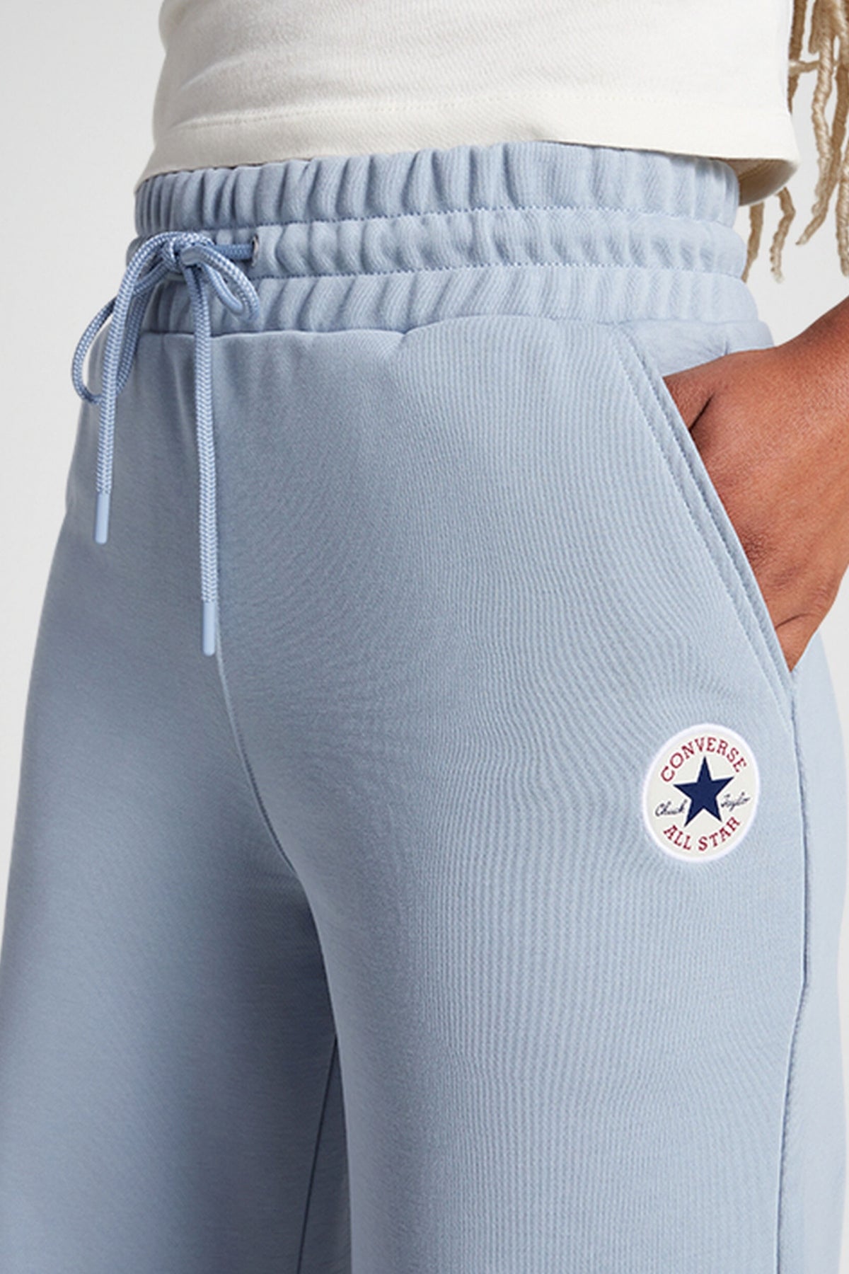 CONVERSE KNIT WIDE LEG PANTS en color AZUL  (3)
