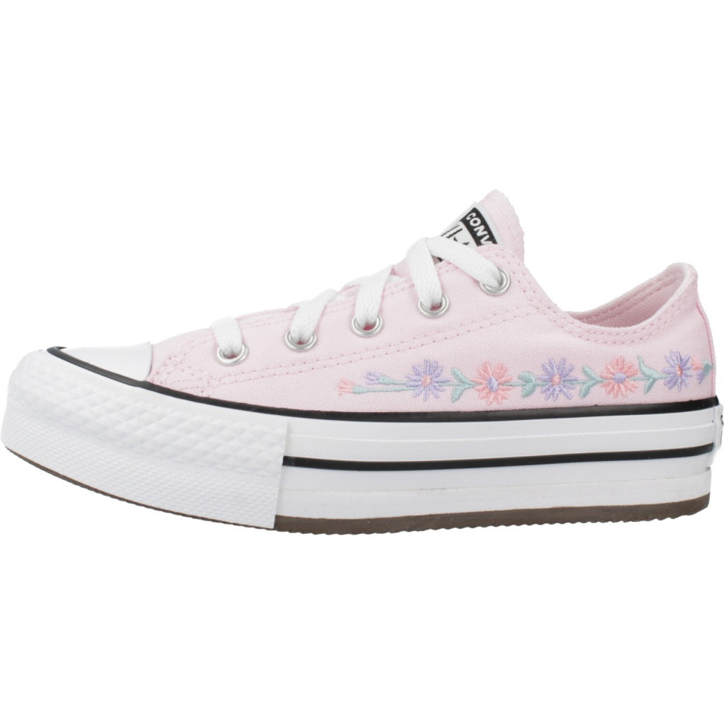 CONVERSE CHUCK TAYLOR ALL STAR EVA LIFT OX FLORAL en color ROSA  (2)