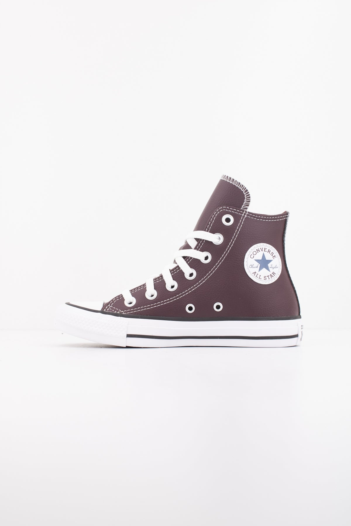 CONVERSE CHUCK TAYLOR ALL STAR FAUX LEATHER en color BURDEOS  (2)