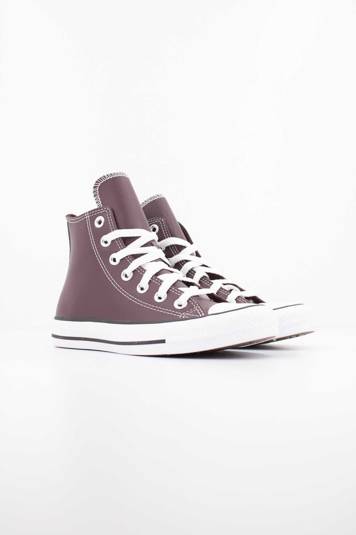 CONVERSE CHUCK TAYLOR ALL STAR FAUX LEATHER en color BURDEOS  (3)