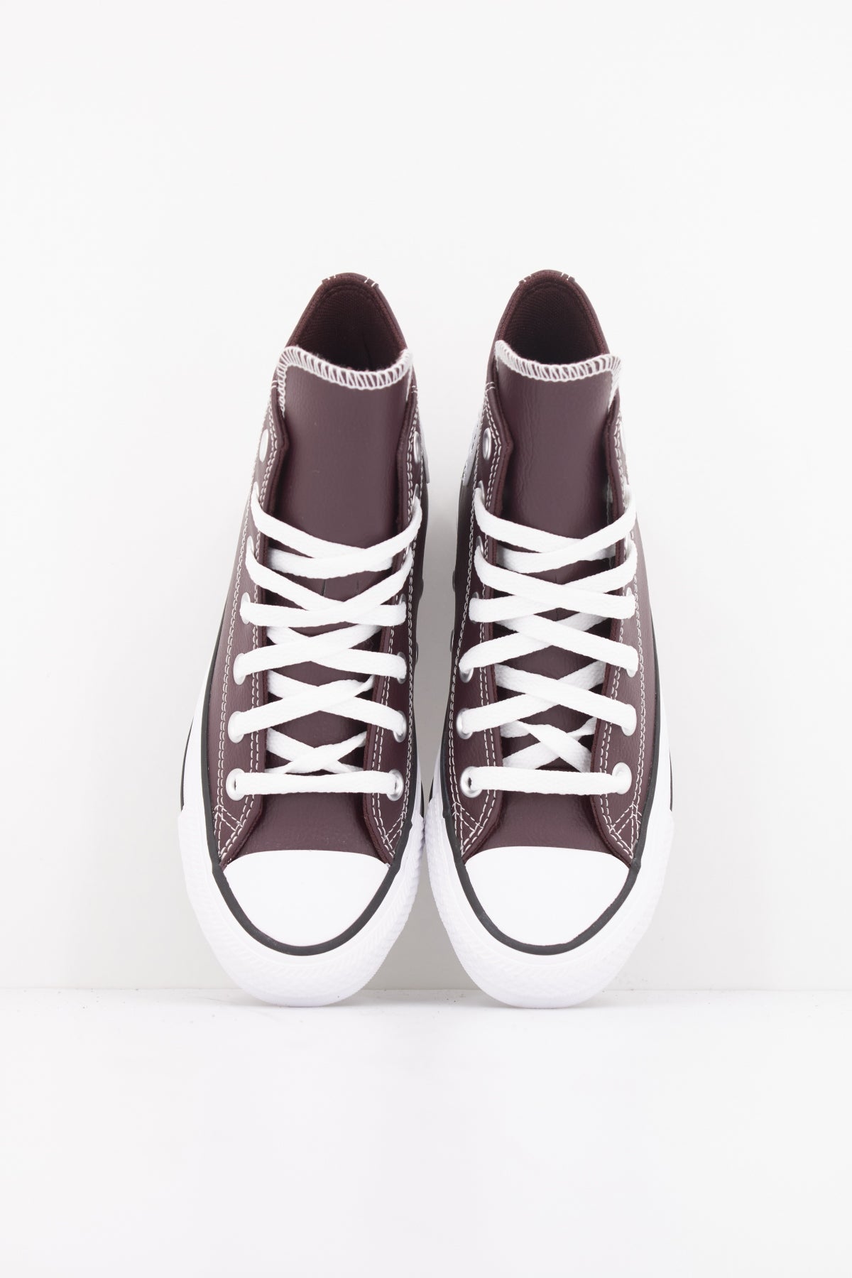 CONVERSE CHUCK TAYLOR ALL STAR FAUX LEATHER en color BURDEOS  (4)