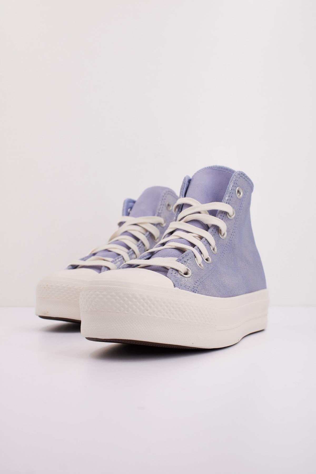 CONVERSE Chuck Taylor All Star Lift Platform Suede Shimmer Hi en color VIOLETA  (2)