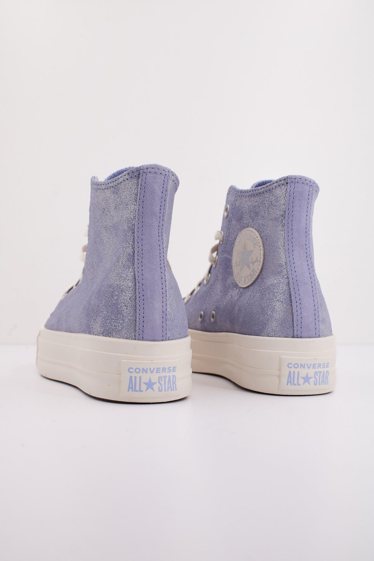 CONVERSE Chuck Taylor All Star Lift Platform Suede Shimmer Hi en color VIOLETA  (4)