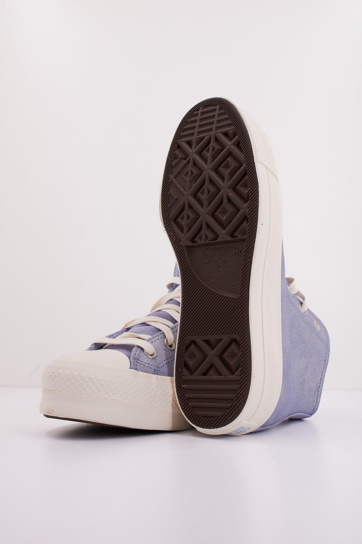 CONVERSE Chuck Taylor All Star Lift Platform Suede Shimmer Hi en color VIOLETA  (5)