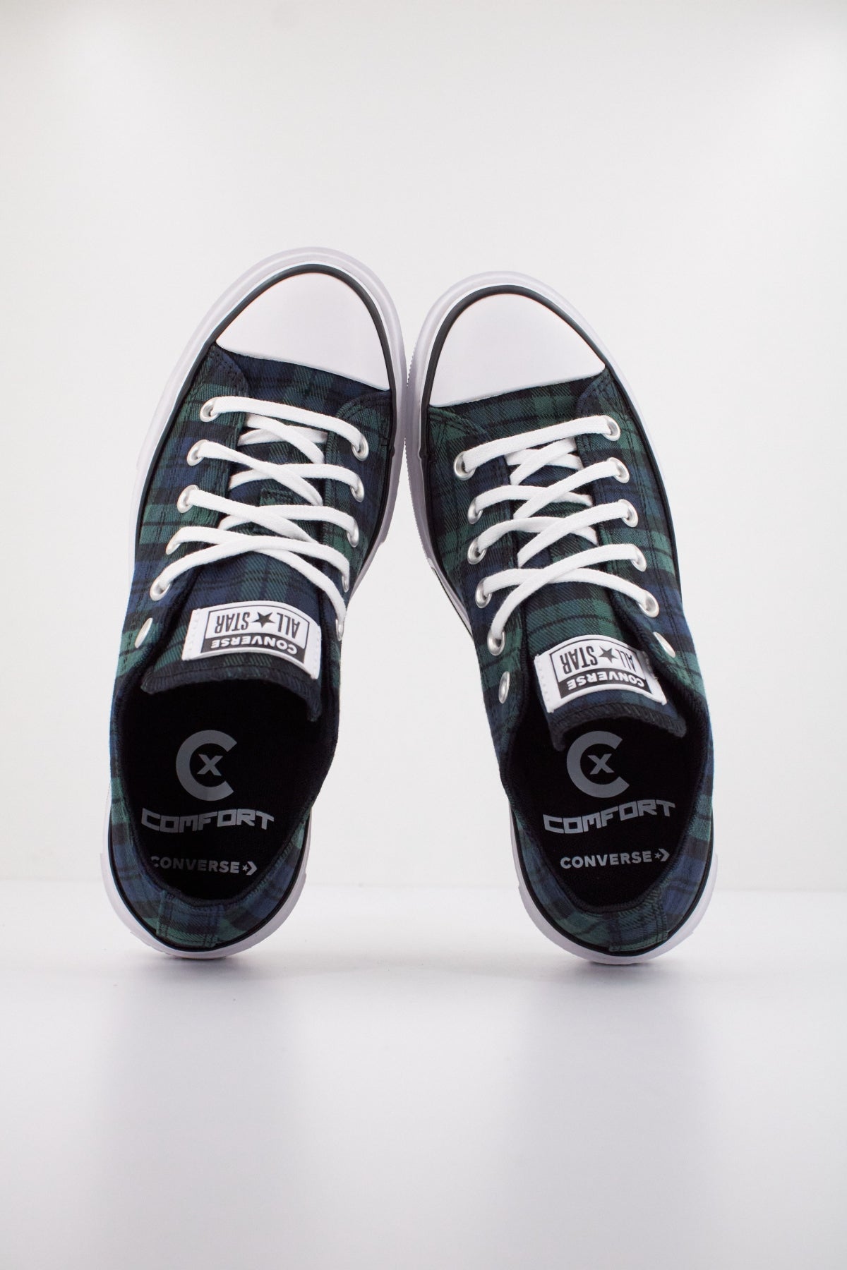 CONVERSE CHUCK TAYLOR ALL STAR LIFT DOUBLE STACK PLATFORM PLAID en color VERDE  (3)