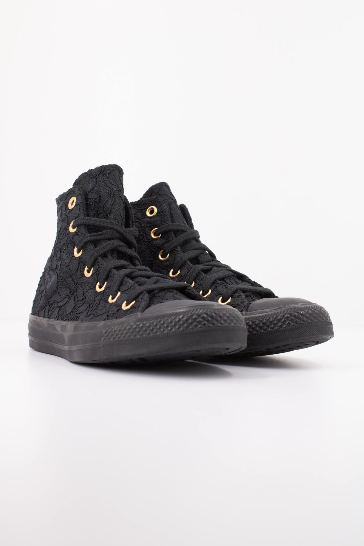 CONVERSE Chuck Taylor All Star Lace Hi en color NEGRO  (2)