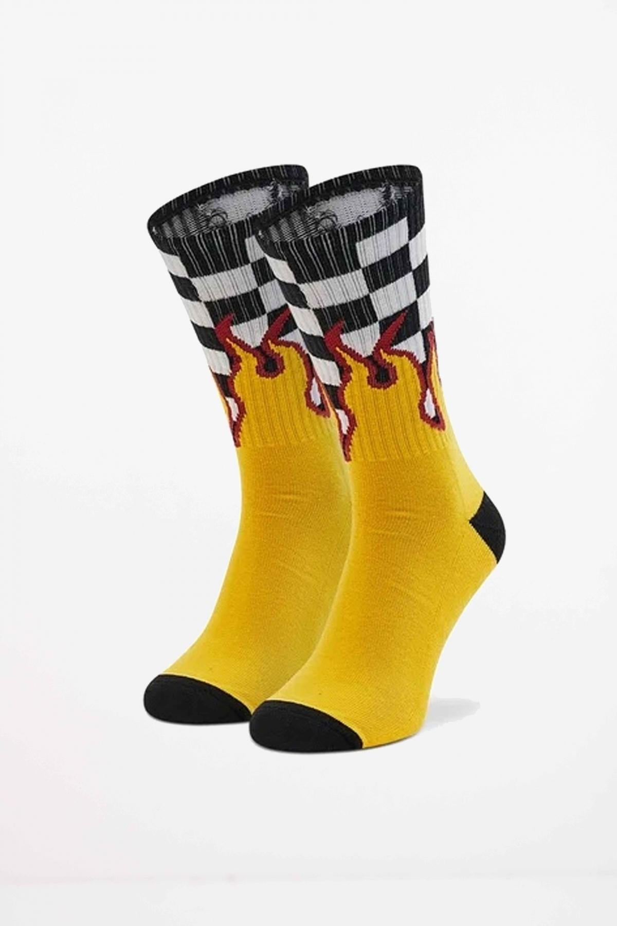 VANS MN FLAME CHECK CREW en color AMARILLO  (3)