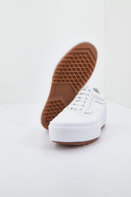 VANS UA OLD SKOOL STACKED en color BLANCO  (3)