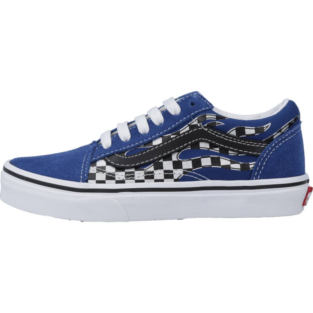 VANS OLD SKOOL REFLECT CHECK FLAME en color AZUL  (2)